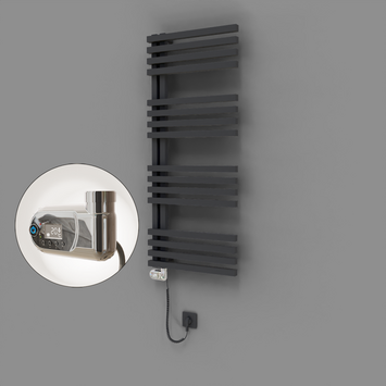 Radiva - Oka Dekoratif Elektrikli Havlupan 500x1200 Koyu Antrasit (Thesis Termostat) 600W