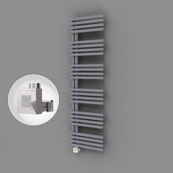 Radiva - Oka Dekoratif Elektrikli Havlupan 500x1800 Gri (KTX1 Termostat) 1000W