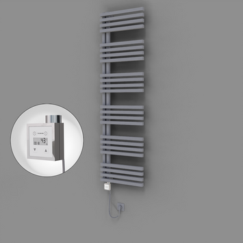 Radiva - Oka Dekoratif Elektrikli Havlupan 500x1800 Gri (KTX3 Termostat) 1000W Spiral Kablolu