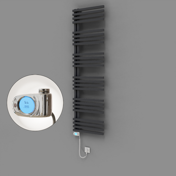 Radiva - Oka Dekoratif Elektrikli Havlupan 500x1800 Koyu Antrasit (Musa Termostat) 900W