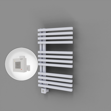 Radiva - Oka Dekoratif Elektrikli Havlupan 500x800 Beyaz (KTX1 Termostat) 300W