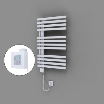 Radiva - Oka Dekoratif Elektrikli Havlupan 500x800 Beyaz (KTX4 Termostat) 300W Spiral Kablolu