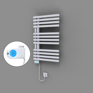 Radiva - Oka Dekoratif Elektrikli Havlupan 500x800 Beyaz (Musa Termostat) 300W