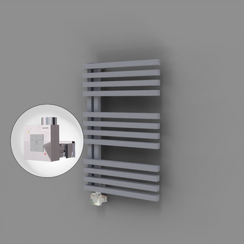 Radiva - Oka Dekoratif Elektrikli Havlupan 500x800 Gri (KTX1 Termostat) 300W