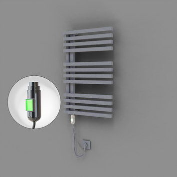 Radiva - Oka Dekoratif Elektrikli Havlupan 500x800 Gri (On/Off Düğmeli) 300W