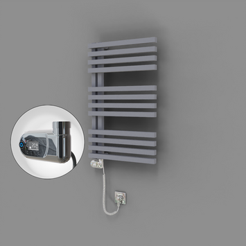 Radiva - Oka Dekoratif Elektrikli Havlupan 500x800 Gri (Thesis Termostat) 300W