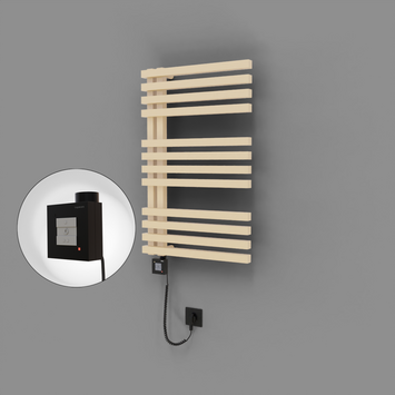 Radiva - Oka Dekoratif Elektrikli Havlupan 500x800 Kapuçino (KTX1 Termostat) 300W Spiral Kablolu