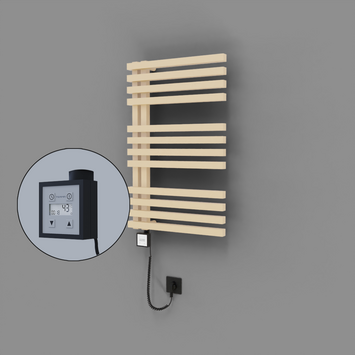 Radiva - Oka Dekoratif Elektrikli Havlupan 500x800 Kapuçino (KTX3 Termostat) 300W Spiral Kablolu