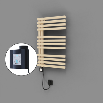 Radiva - Oka Dekoratif Elektrikli Havlupan 500x800 Kapuçino (KTX4 Termostat) 300W Spiral Kablolu