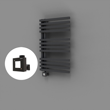 Radiva - Oka Dekoratif Elektrikli Havlupan 500x800 Koyu Antrasit (KTX1 Termostat) 300W