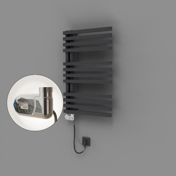 Radiva - Oka Dekoratif Elektrikli Havlupan 500x800 Koyu Antrasit (Thesis Termostat) 300W