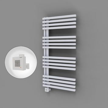 Radiva - Oka Dekoratif Elektrikli Havlupan 600x1200 Beyaz (KTX1 Termostat) 600W