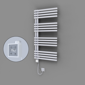 Radiva - Oka Dekoratif Elektrikli Havlupan 600x1200 Beyaz (KTX3 Termostat) 600W Spiral Kablolu