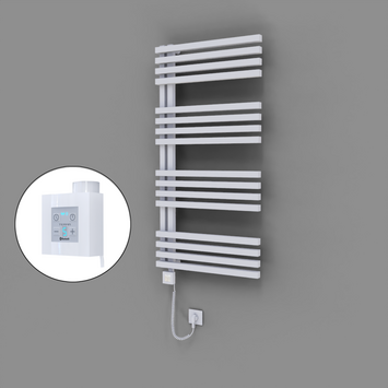 Radiva - Oka Dekoratif Elektrikli Havlupan 600x1200 Beyaz (KTX4 Termostat) 600W Spiral Kablolu