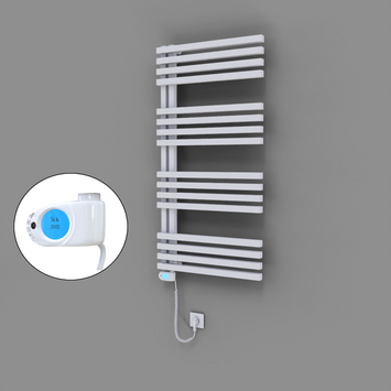 Radiva - Oka Dekoratif Elektrikli Havlupan 600x1200 Beyaz (Musa Termostat) 600W