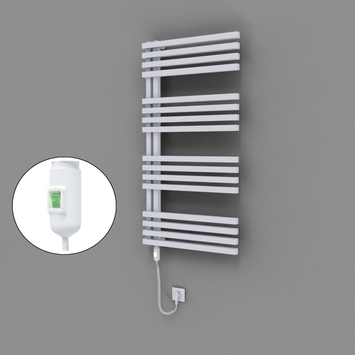 Radiva - Oka Dekoratif Elektrikli Havlupan 600x1200 Beyaz (On/Off Düğmeli) 600W