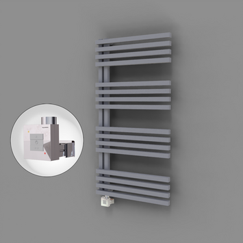 Radiva - Oka Dekoratif Elektrikli Havlupan 600x1200 Gri (KTX1 Termostat) 600W