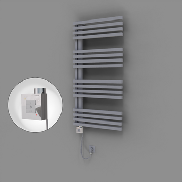 Radiva - Oka Dekoratif Elektrikli Havlupan 600x1200 Gri (KTX1 Termostat) 600W Spiral Kablolu
