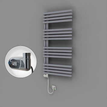Radiva - Oka Dekoratif Elektrikli Havlupan 600x1200 Gri (Thesis Termostat) 600W
