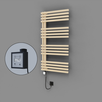Radiva - Oka Dekoratif Elektrikli Havlupan 600x1200 Kapuçino (KTX3 Termostat) 600W Spiral Kablolu