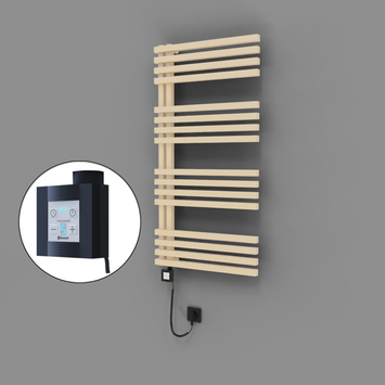 Radiva - Oka Dekoratif Elektrikli Havlupan 600x1200 Kapuçino (KTX4 Termostat) 600W Spiral Kablolu