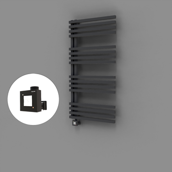 Radiva - Oka Dekoratif Elektrikli Havlupan 600x1200 Koyu Antrasit (KTX1 Termostat) 600W