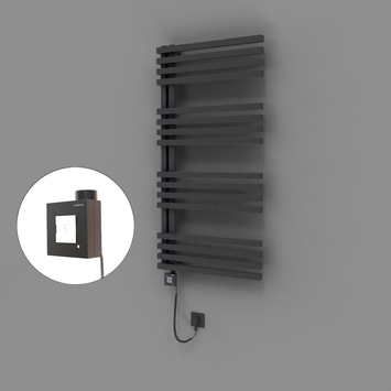  - Oka Dekoratif Elektrikli Havlupan 600x1200 Koyu Antrasit (KTX1 Termostat) 600W Spiral Kablolu