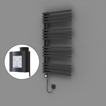  - Oka Dekoratif Elektrikli Havlupan 600x1200 Koyu Antrasit (KTX4 Termostat) 600W Spiral Kablolu