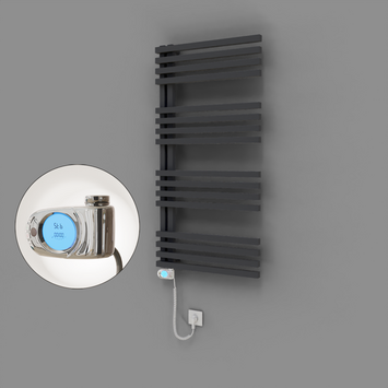  - Oka Dekoratif Elektrikli Havlupan 600x1200 Koyu Antrasit (Musa Termostat) 600W