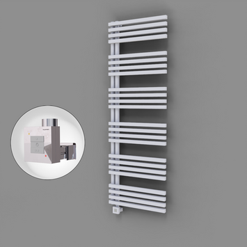 Radiva - Oka Dekoratif Elektrikli Havlupan 600x1800 Beyaz (KTX1 Termostat) 1000W