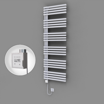 Radiva - Oka Dekoratif Elektrikli Havlupan 600x1800 Beyaz (KTX3 Termostat) 1000W Spiral Kablolu