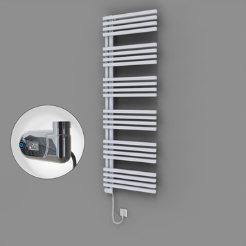 Radiva - Oka Dekoratif Elektrikli Havlupan 600x1800 Beyaz (Thesis Termostat) 900W
