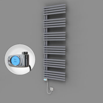 Radiva - Oka Dekoratif Elektrikli Havlupan 600x1800 Gri (Musa Termostat) 900W