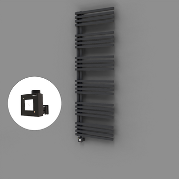 Radiva - Oka Dekoratif Elektrikli Havlupan 600x1800 Koyu Antrasit (KTX1 Termostat) 1000W