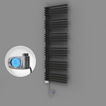 Radiva - Oka Dekoratif Elektrikli Havlupan 600x1800 Siyah (Musa Termostat) 900W