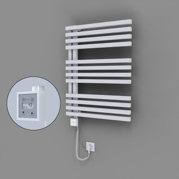 Radiva - Oka Dekoratif Elektrikli Havlupan 600x800 Beyaz (KTX3 Termostat) 600W Spiral Kablolu