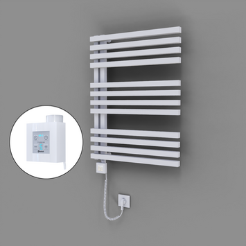 Radiva - Oka Dekoratif Elektrikli Havlupan 600x800 Beyaz (KTX4 Termostat) 600W Spiral Kablolu