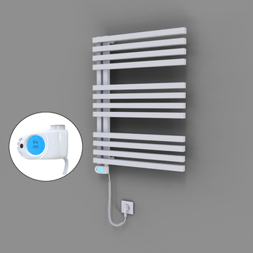 Radiva - Oka Dekoratif Elektrikli Havlupan 600x800 Beyaz (Musa Termostat) 600W