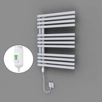 Radiva - Oka Dekoratif Elektrikli Havlupan 600x800 Beyaz (On/Off Düğmeli) 600W