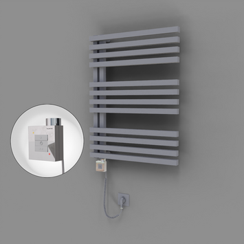 Radiva - Oka Dekoratif Elektrikli Havlupan 600x800 Gri (KTX1 Termostat) 600W Spiral Kablolu