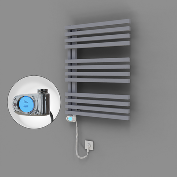 Radiva - Oka Dekoratif Elektrikli Havlupan 600x800 Gri (Musa Termostat) 600W