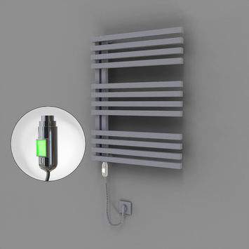 Radiva - Oka Dekoratif Elektrikli Havlupan 600x800 Gri (On/Off Düğmeli) 600W