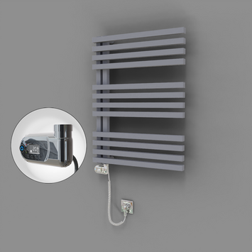 Radiva - Oka Dekoratif Elektrikli Havlupan 600x800 Gri (Thesis Termostat) 600W