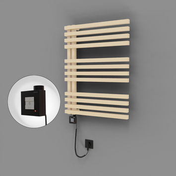 Radiva - Oka Dekoratif Elektrikli Havlupan 600x800 Kapuçino (KTX1 Termostat) 600W Spiral Kablolu