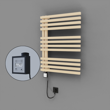 Radiva - Oka Dekoratif Elektrikli Havlupan 600x800 Kapuçino (KTX3 Termostat) 600W Spiral Kablolu