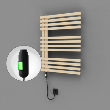 Radiva - Oka Dekoratif Elektrikli Havlupan 600x800 Kapuçino (On/Off Düğmeli) 600W