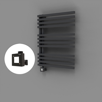 Radiva - Oka Dekoratif Elektrikli Havlupan 600x800 Koyu Antrasit (KTX1 Termostat) 600W