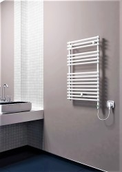 Olib Electric Towel Warmer 300 Watt 500x800 White (On/Off) - Thumbnail