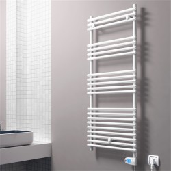 Olib Electric Towel Warmer 600 Watt 500x1200 White (Musa Thermostat) - Thumbnail