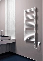 Olib Electric Towel Warmer 600 Watt 500x1200 White (On/Off) - Thumbnail